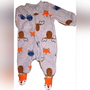 Fox Footed Forest Animal Fleece